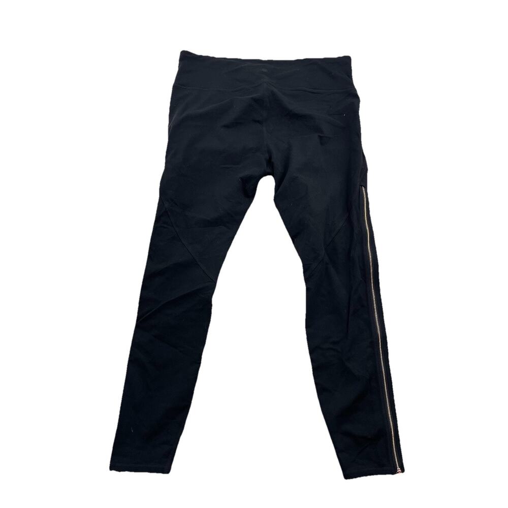 Athleta Women's Extra Large Chaturanga Cooper Zip Yoga Leggings Black 26" In E93